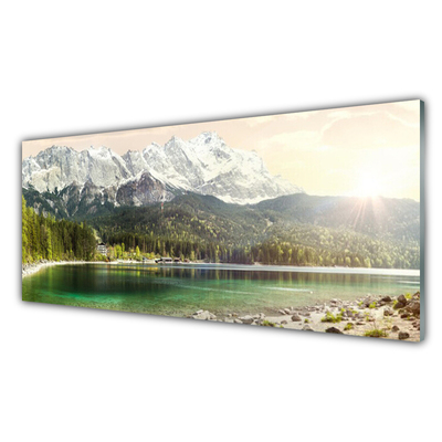 Print op plexiglas Mountains forest lake landscape