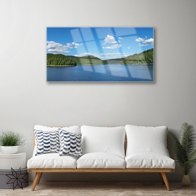 Print op plexiglas Lake forest landscape