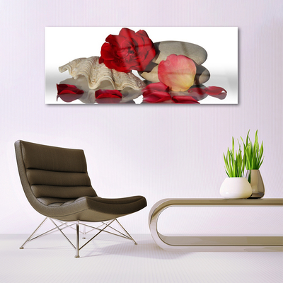 Print op plexiglas Bloemblaadjes van rozen stilleven