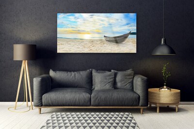 Print op plexiglas Boot beach sea