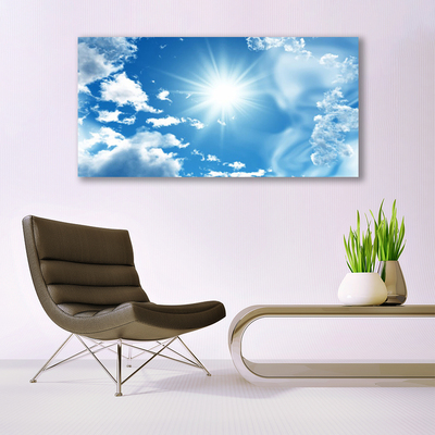 Print op plexiglas Blue sky zon wolken