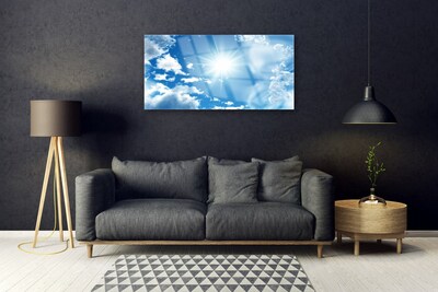 Print op plexiglas Blue sky zon wolken
