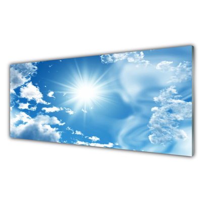 Print op plexiglas Blue sky zon wolken