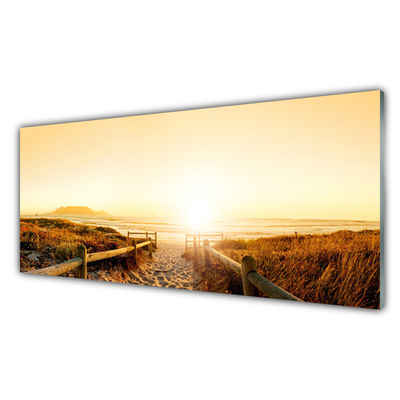 Print op plexiglas Strand zee path