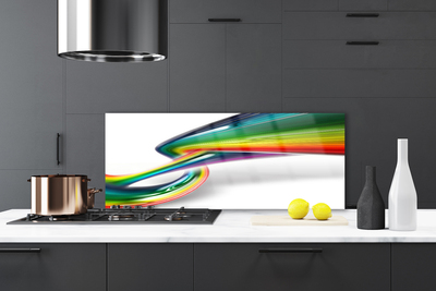 Spatscherm keuken Abstractie. Rainbow art