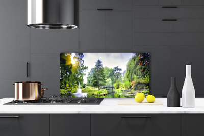 Spatscherm keuken Boswaterval zon aard