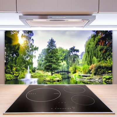 Spatscherm keuken Boswaterval zon aard