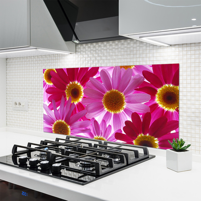 Spatscherm keuken Bloemen op de muur