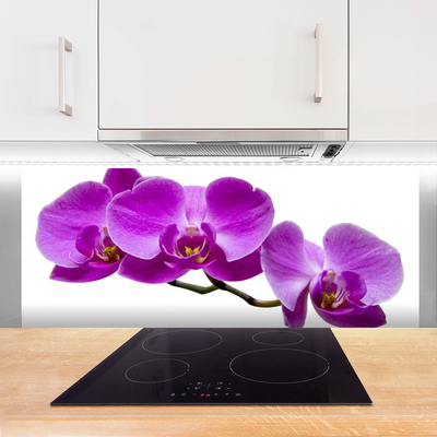 Spatscherm keuken Bloemen op de muur