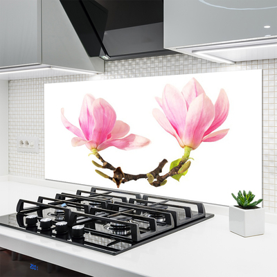 Spatscherm keuken Bloemen op de muur