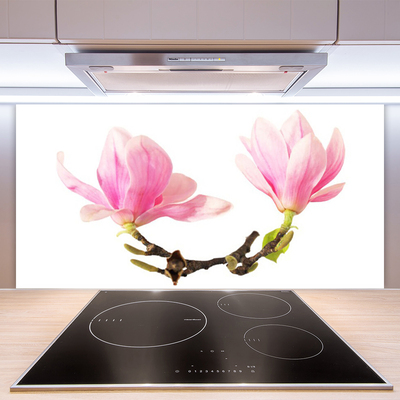 Spatscherm keuken Bloemen op de muur