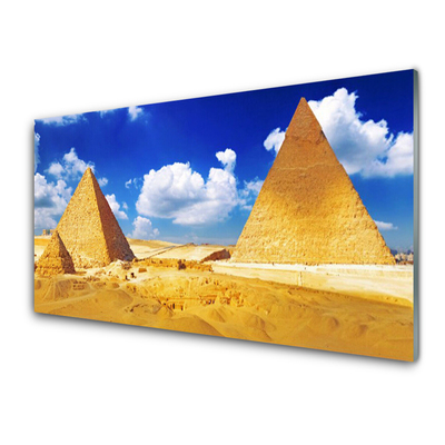 Spatscherm keuken Pyramid woestijnlandschap