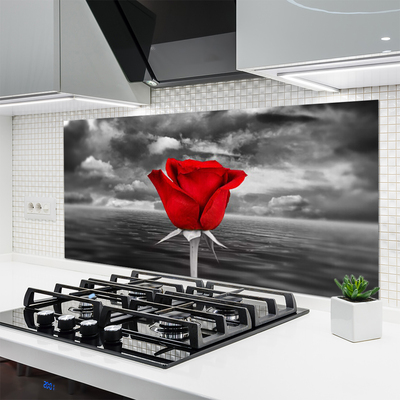 Keuken achterwand Rose flower plant sea