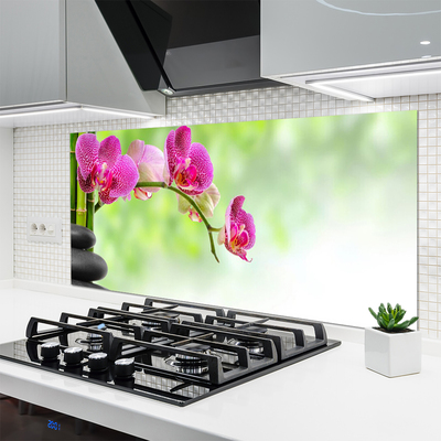 Keuken achterwand glas met print Bloem van natuur bamboe