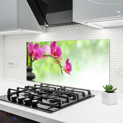 Keuken achterwand glas met print Bloem van natuur bamboe