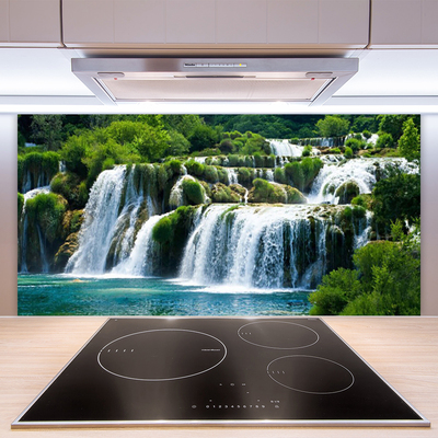 Keuken achterwand glas met print Aardwaterval