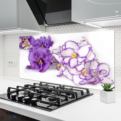 Keuken achterwand glas met print Bloem plantaard