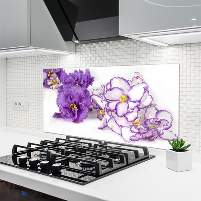 Keuken achterwand glas met print Bloem plantaard