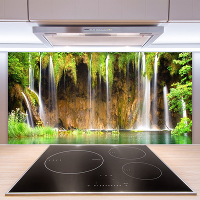 Keuken achterwand glas met print Aardwaterval