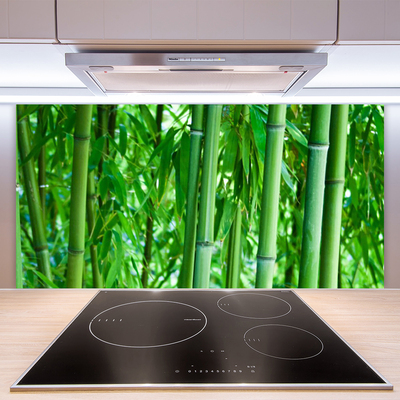 Keuken achterwand glas met print Bamboe stengel plant