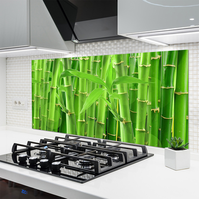 Keuken achterwand glas met print Bamboe stem flower plant