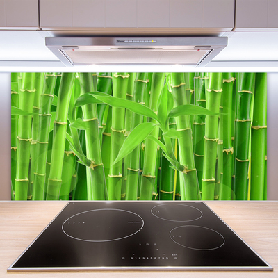 Keuken achterwand glas met print Bamboe stem flower plant