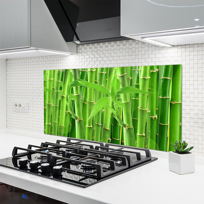 Keuken achterwand glas met print Bamboe stem flower plant