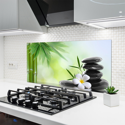 Keuken achterwand glas met print Bamboe stem flower plant