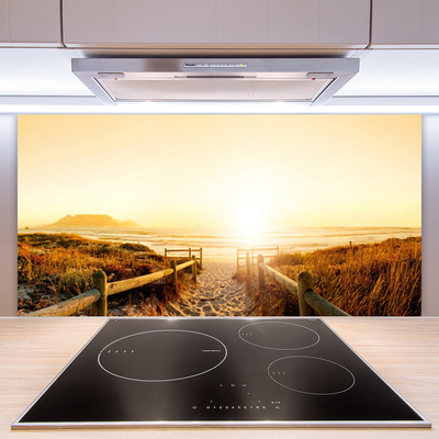 Keuken achterwand glas met print Landschapspad