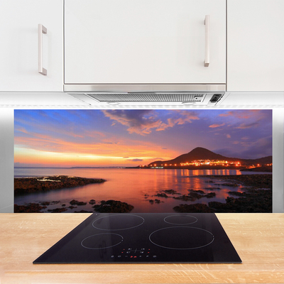 Keuken achterwand glas met print Sea stones landschap