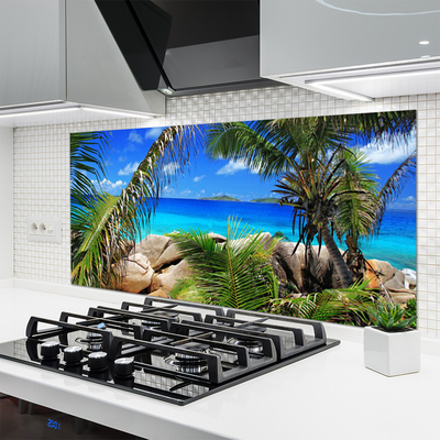 Keuken achterwand glas met print Rock laat landschap