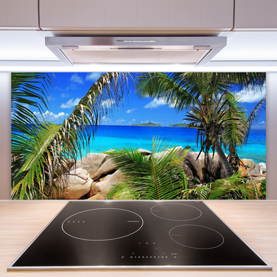 Keuken achterwand glas met print Rock laat landschap