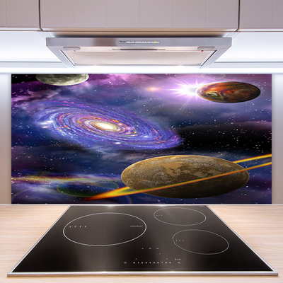 Keuken achterwand glas met print Cosmos planeten universum