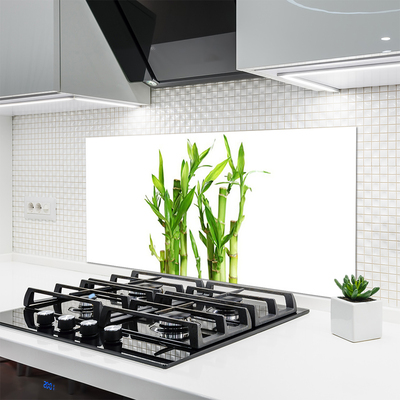 Keuken achterwand glas met print Bamboe stem flower plant