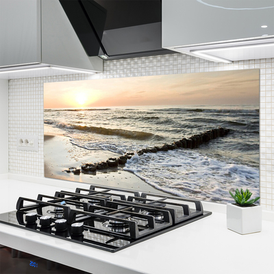 Keuken achterwand glas met print Zee landschap
