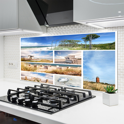 Keuken achterwand glas met print Zee landschap