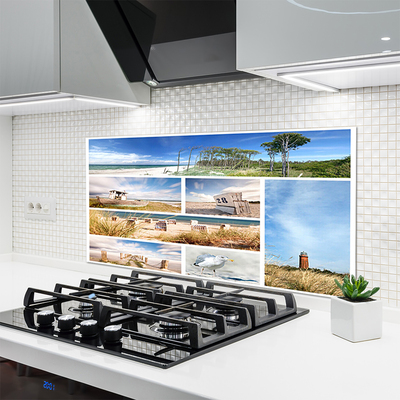 Keuken achterwand glas met print Zee landschap