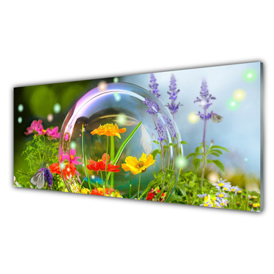 Keuken achterwand glas met print Bloemen plantaardige aard