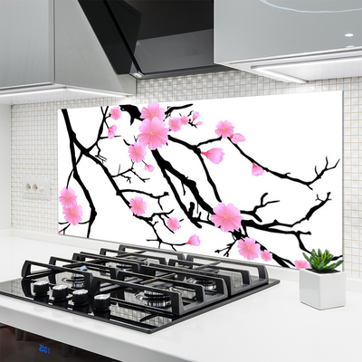 Keuken achterwand glas met print Stengels kunstbloemen