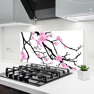 Keuken achterwand glas met print Stengels kunstbloemen