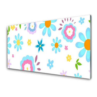 Keuken achterwand glas met print Bloemen plantaardige aard