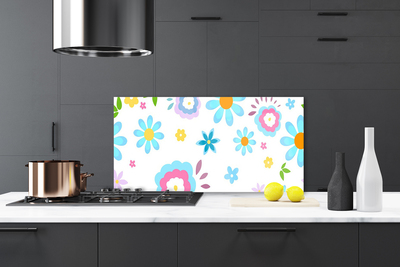 Keuken achterwand glas met print Bloemen plantaardige aard