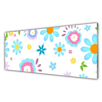 Keuken achterwand glas met print Bloemen plantaardige aard