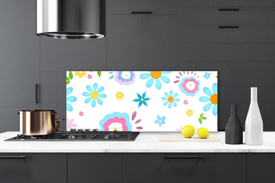 Keuken achterwand glas met print Bloemen plantaardige aard