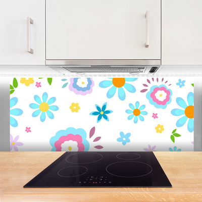 Keuken achterwand glas met print Bloemen plantaardige aard