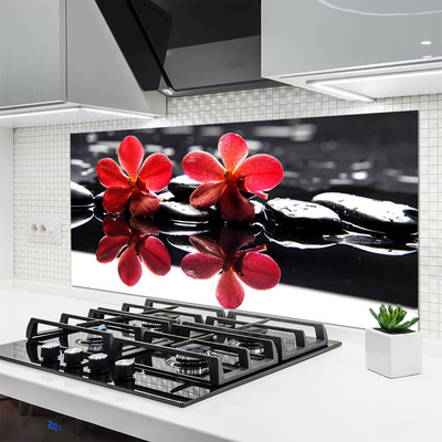 Keuken achterwand glas met print Bloemstenen plant