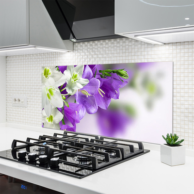 Keuken achterwand glas met print Bloemen plantaardige aard