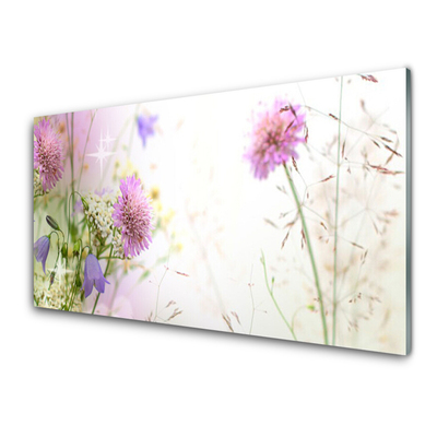 Keuken achterwand glas met print Bloemen plantaardige aard