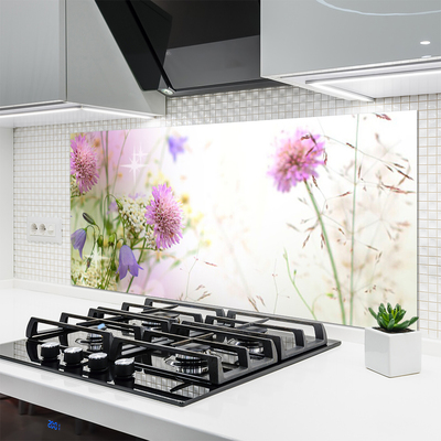 Keuken achterwand glas met print Bloemen plantaardige aard