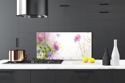 Keuken achterwand glas met print Bloemen plantaardige aard